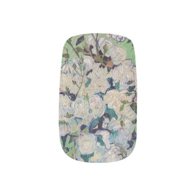 Vincent van Gogh - Roses Minx Nail Art (Left Thumb)