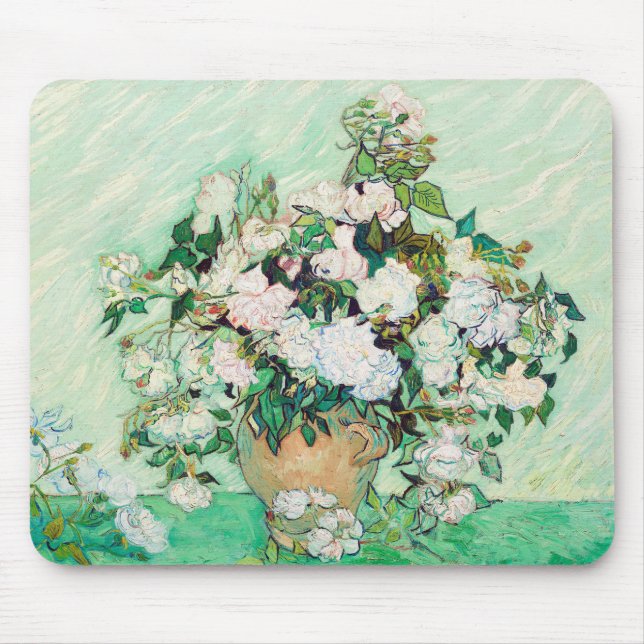 VINCENT VAN GOGH "ROSES" MOUSE PAD (Front)