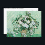 Vincent van Gogh - Roses Postcard<br><div class="desc">Roses / Still Life: Vase with Pink Roses - Vincent van Gogh,  Oil on Canvas,  1890</div>