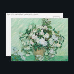 Vincent van Gogh - Roses Postcard<br><div class="desc">Roses / Still Life: Vase with Pink Roses - Vincent van Gogh,  Oil on Canvas,  1890</div>