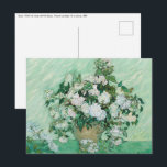 Vincent van Gogh - Roses Postcard<br><div class="desc">Roses / Still Life: Vase with Pink Roses - Vincent van Gogh,  Oil on Canvas,  1890</div>