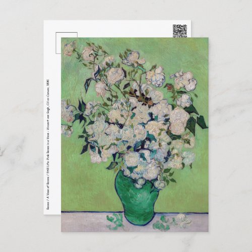 Vincent van Gogh _ Roses Postcard