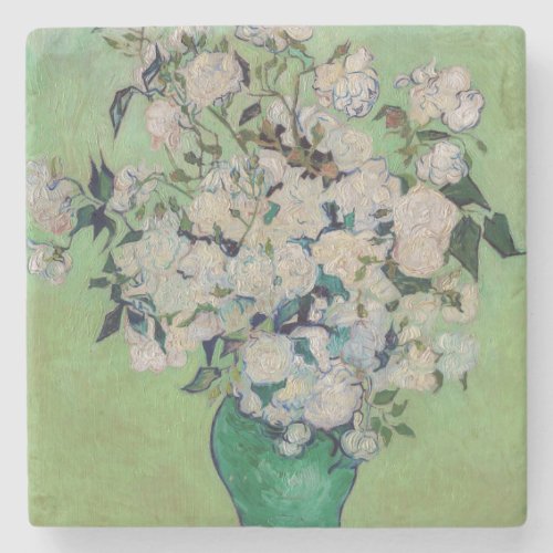 Vincent van Gogh _ Roses Stone Coaster