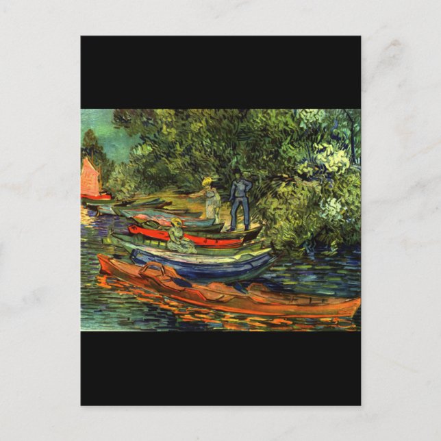 Vincent Van Gogh Rowing Boats Postcard (Front)