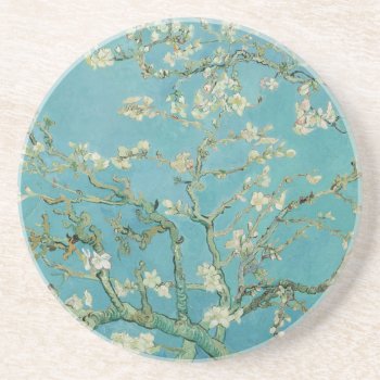 Vincent Van Gogh’s Almond Blossoms Sandstone Coaster by ThinxShop at Zazzle