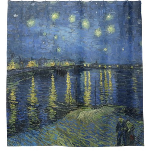 Vincent van Goghs Starry Night Over the Rhone Shower Curtain