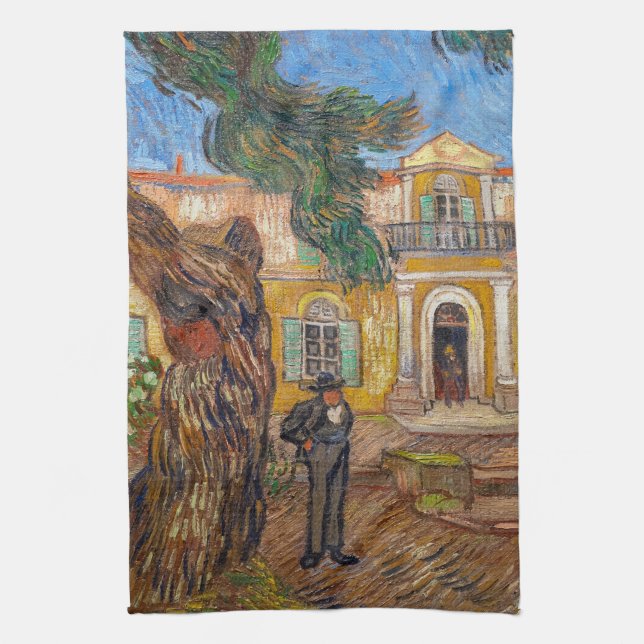 Vincent Van Gogh - Saint-Paul Asylum in Saint-Remy Kitchen Towel (Vertical)