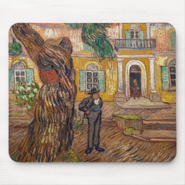 Vincent Van Gogh - Saint-Paul Asylum in Saint-Remy Mouse Pad (Front)