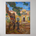 Vincent Van Gogh - Saint-Paul Asylum in Saint-Remy Poster<br><div class="desc">Pine Trees with Figure in the Garden of Saint-Paul Hospital / Hopital Saint-Paul a Saint-Remy-de-Provence / Le Jardin de l'Hôpital Saint-Paul by Vincent Van Gogh in 1889</div>