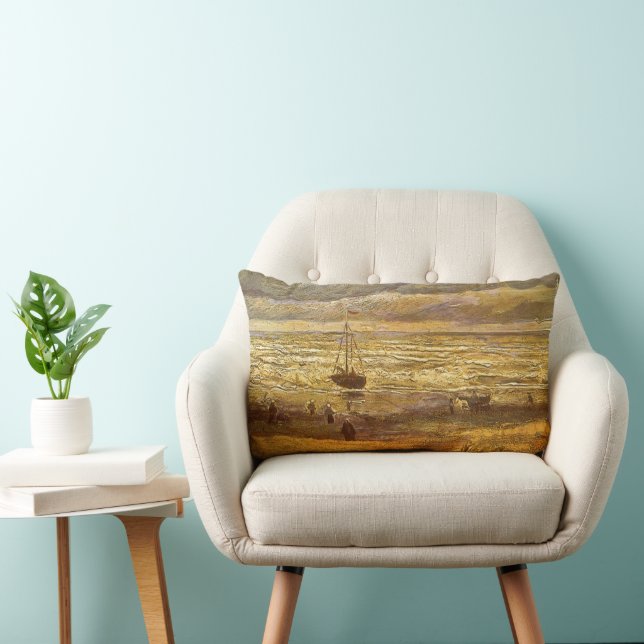 Vincent van Gogh - Sea at Scheveningen Lumbar Pillow (Chair)