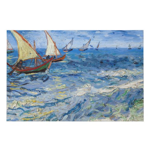 Vincent van Gogh _ Seascape at Saintes_Marie Faux Canvas Print