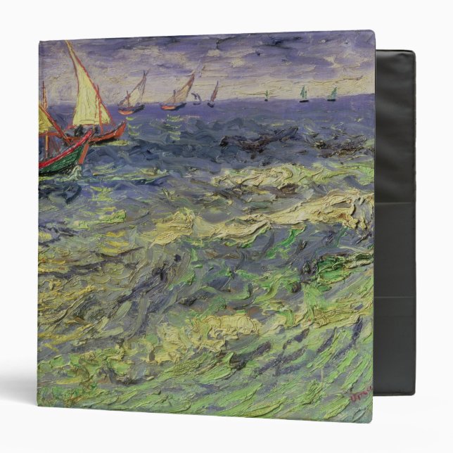Vincent van Gogh | Seascape at Saintes-Maries 3 Ring Binder (Front/Inside)