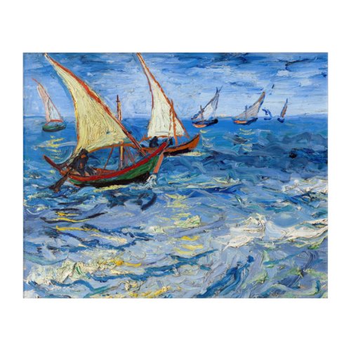Vincent van Gogh _ Seascape at Saintes_Maries Acrylic Print