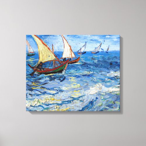 Vincent van Gogh _ Seascape at Saintes_Maries Canvas Print