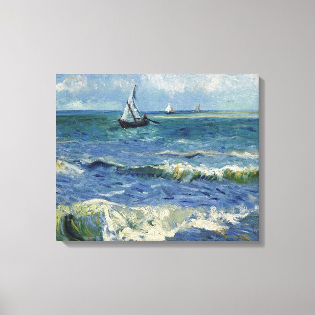 Vincent Van Gogh - Seascape at Saintes-Maries Canvas Print (Front)