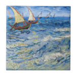 Vincent van Gogh - Seascape at Saintes-Maries Ceramic Tile<br><div class="desc">Seascape at Saintes-Maries - Vincent van Gogh,  Oil on Canvas,  1888</div>
