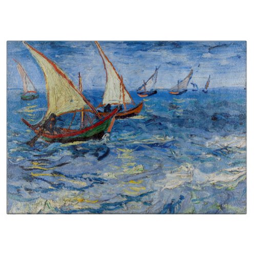 Vincent van Gogh _ Seascape at Saintes_Maries Cutting Board