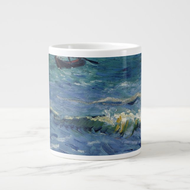 Vincent Van Gogh - Seascape at Saintes-Maries Giant Coffee Mug (Front)