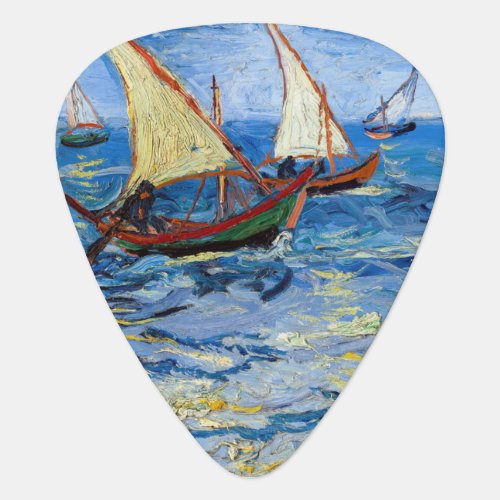 Vincent van Gogh _ Seascape at Saintes_Maries Guitar Pick