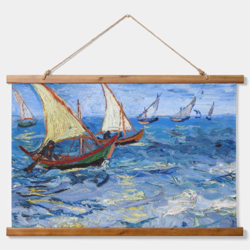 Vincent van Gogh _ Seascape at Saintes_Maries Hanging Tapestry