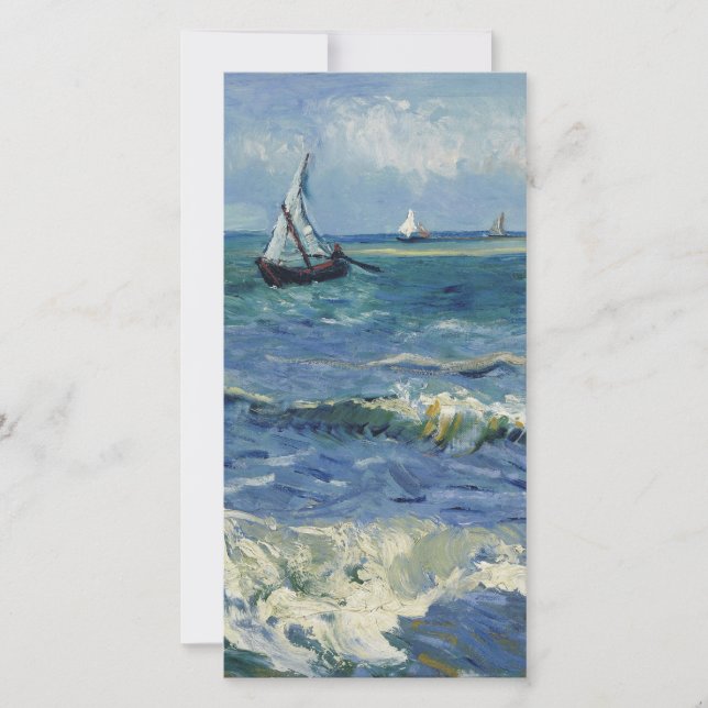 Vincent Van Gogh - Seascape at Saintes-Maries Holiday Card (Front)