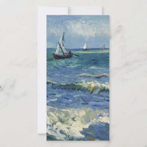 Vincent Van Gogh _ Seascape at Saintes_Maries Holiday Card