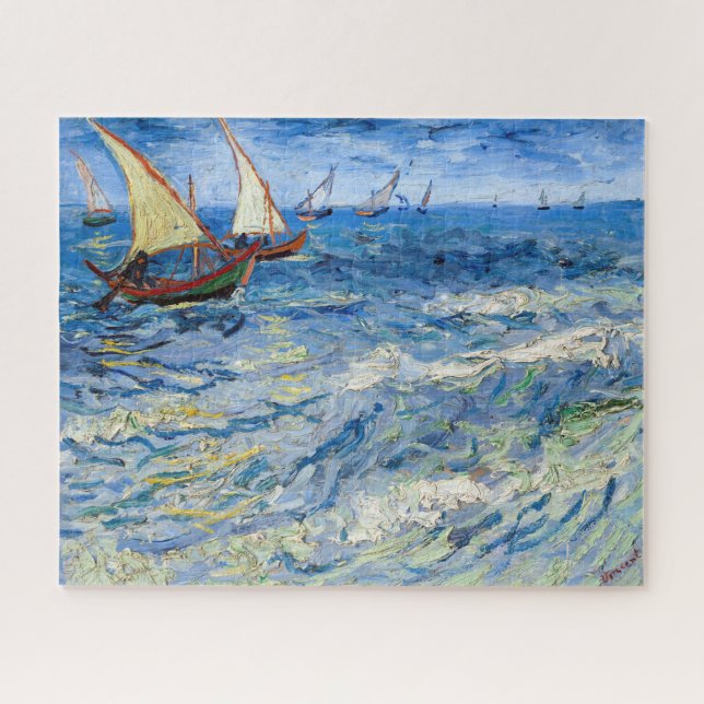 Vincent van Gogh - Seascape at Saintes-Maries Jigsaw Puzzle (Horizontal)