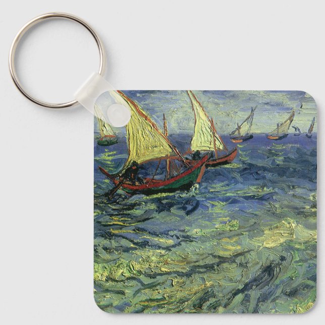 Vincent van Gogh - Seascape at Saintes Maries Keychain (Front)