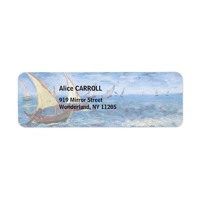 Vincent van Gogh - Seascape at Saintes-Maries Label (Front)