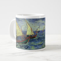 Vincent van Gogh - Seascape at Saintes Maries Large Coffee Mug