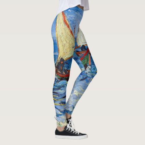 Vincent van Gogh _ Seascape at Saintes_Maries Leggings