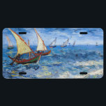 Vincent van Gogh - Seascape at Saintes-Maries License Plate<br><div class="desc">Seascape at Saintes-Maries - Vincent van Gogh,  Oil on Canvas,  1888</div>