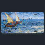 Vincent van Gogh - Seascape at Saintes-Maries License Plate<br><div class="desc">Seascape at Saintes-Maries - Vincent van Gogh,  Oil on Canvas,  1888</div>