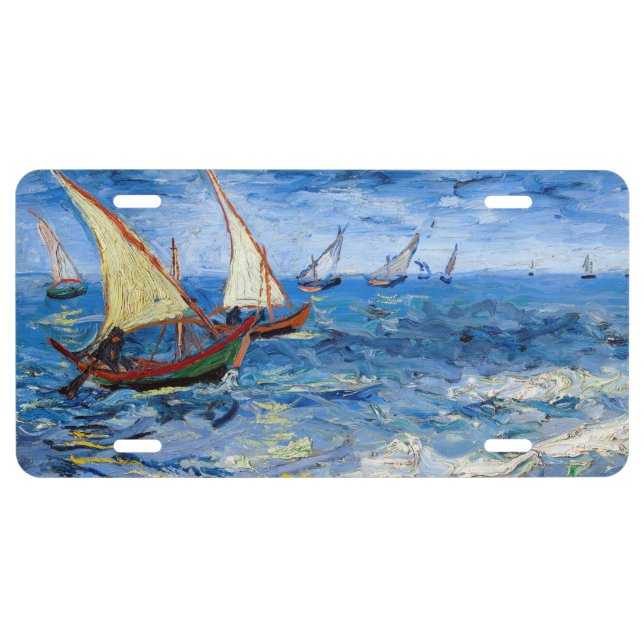 Vincent van Gogh - Seascape at Saintes-Maries License Plate (Front)