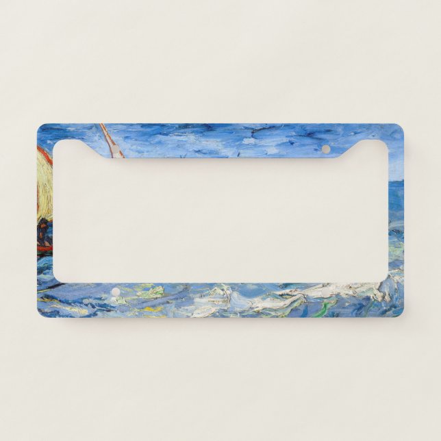 Vincent van Gogh - Seascape at Saintes-Maries License Plate Frame (Front)