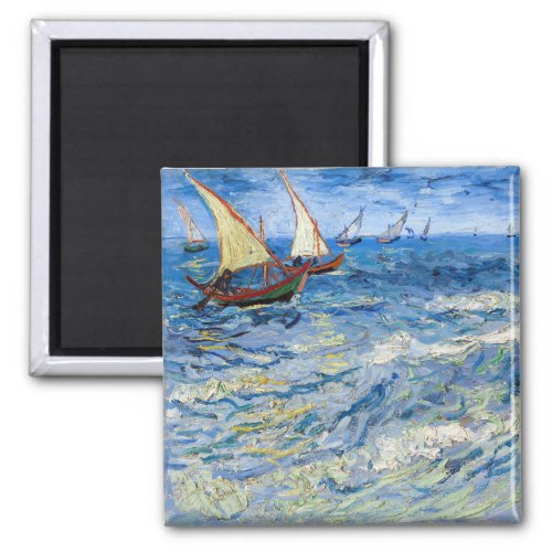 Vincent van Gogh _ Seascape at Saintes_Maries Magnet