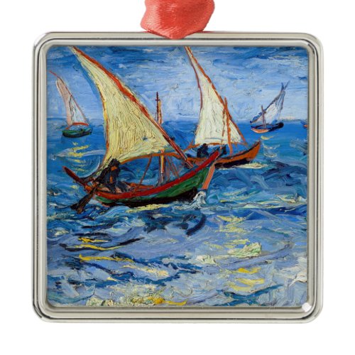 Vincent van Gogh - Seascape at Saintes-Maries Metal Ornament