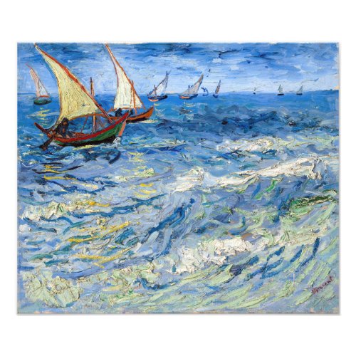 Vincent van Gogh _ Seascape at Saintes_Maries Photo Print