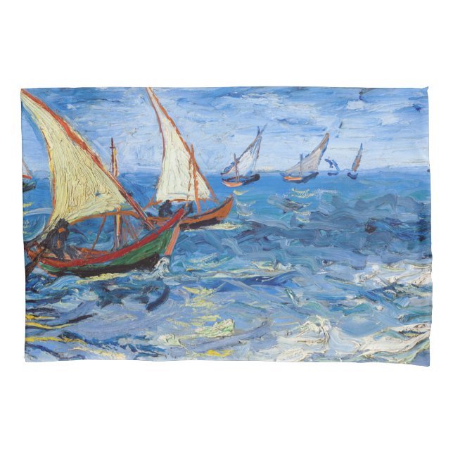 Vincent van Gogh - Seascape at Saintes-Maries Pillow Case (Front)