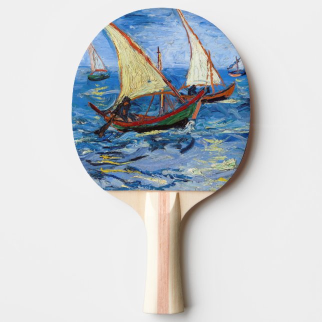 Vincent van Gogh - Seascape at Saintes-Maries Ping Pong Paddle (Front)