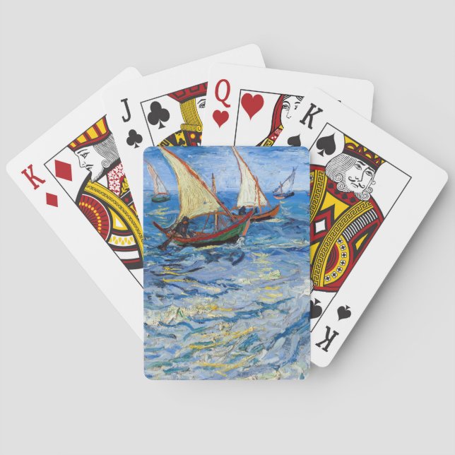Vincent van Gogh - Seascape at Saintes-Maries Poker Cards (Back)