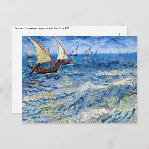 Vincent van Gogh _ Seascape at Saintes_Maries Postcard