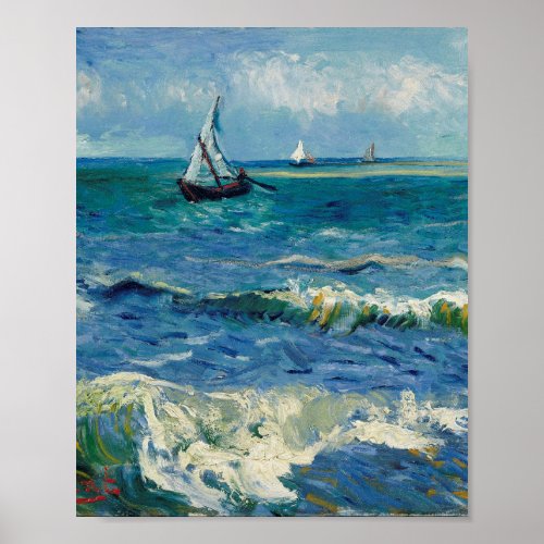 Vincent Van Gogh _ Seascape at Saintes_Maries Poster