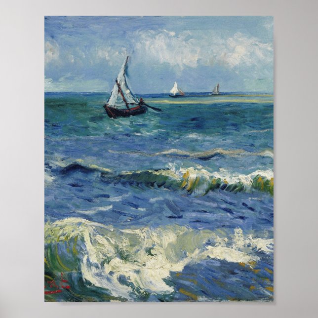Vincent Van Gogh - Seascape at Saintes-Maries Poster (Front)