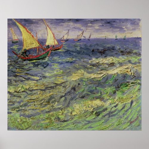 Vincent van Gogh  Seascape at Saintes_Maries Poster