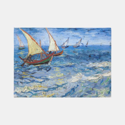 Vincent van Gogh _ Seascape at Saintes_Maries Rug