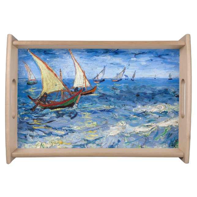 Vincent van Gogh - Seascape at Saintes-Maries Serving Tray (Front)