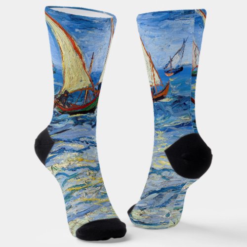 Vincent van Gogh _ Seascape at Saintes_Maries Socks