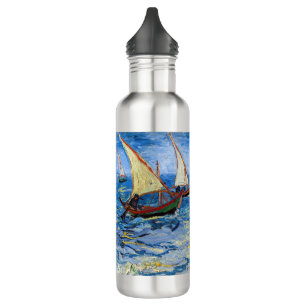 Vincent van Gogh - Seascape at Saintes-Maries Stainless Steel Water Bottle
