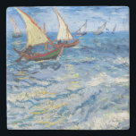 Vincent van Gogh - Seascape at Saintes-Maries Stone Coaster<br><div class="desc">Seascape at Saintes-Maries - Vincent van Gogh,  Oil on Canvas,  1888</div>